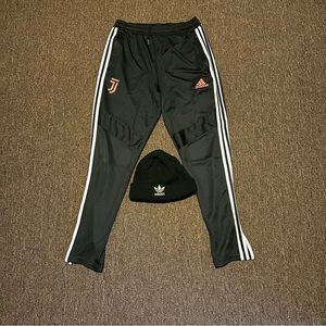 Juventus adidas sweatpants with black beanie BUNDLE